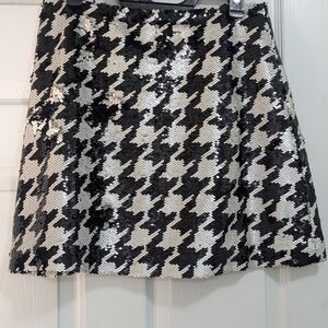 Tuckernuck Black and White Sequin Mini Skirt